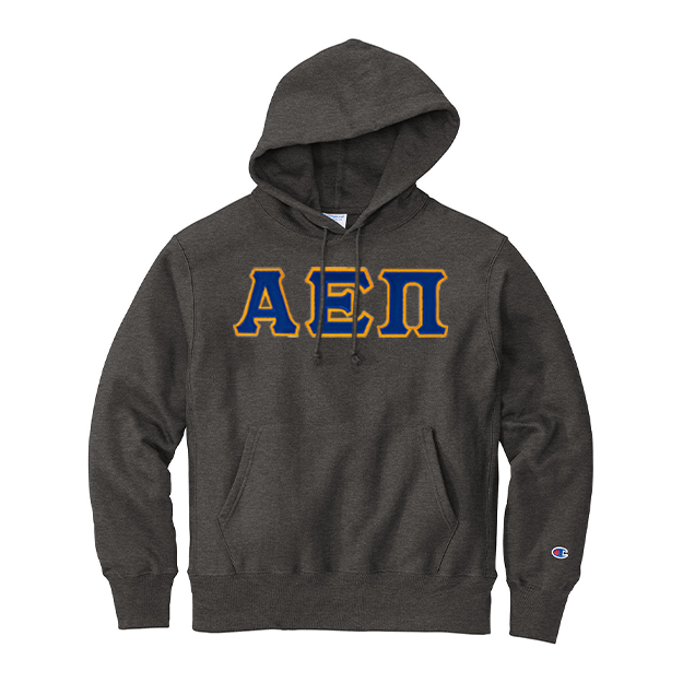 Alpha Epsilon Pi Fraternity Champion Reverse Weave Greek Letter Hooded Sweatshirt&nbsp;