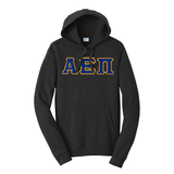 Premium Alpha Epsilon Pi Fraternity Satin Stitch Sewn on Greek Letter Fan Favorite Port and Company Hoodie
