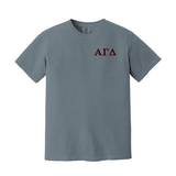 Alpha Gamma Delta Sorority Embroidered Greek Letter Comfort Colors T-shirt
