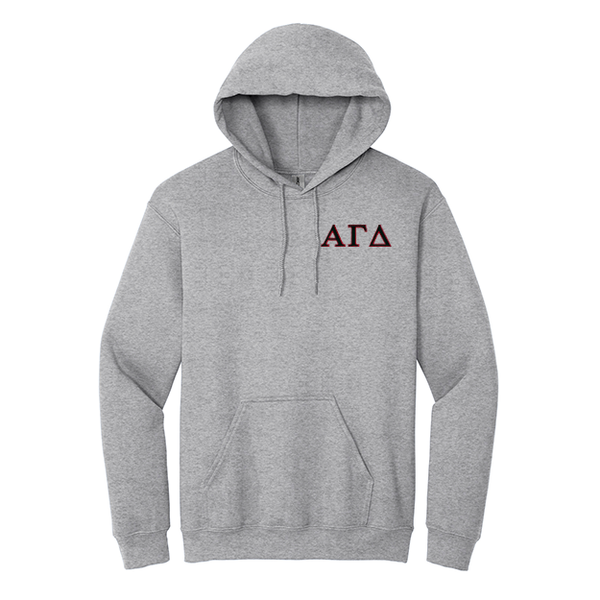 Alpha Gamma Delta Sorority Embroidered Greek Letters Gildan Hoodie