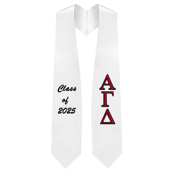 Alpha Gamma Delta Sorority Embroidered Graduation Stole
