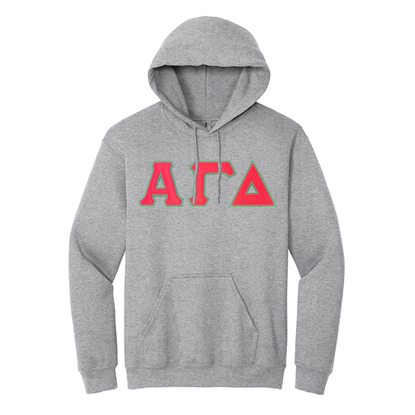 Alpha Gamma Delta Sorority Sewn on Greek Letter Gildan Hoodie
