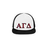 Alpha Gamma Delta Sorority Foam Trucker Hat Embroidered Greek Letters