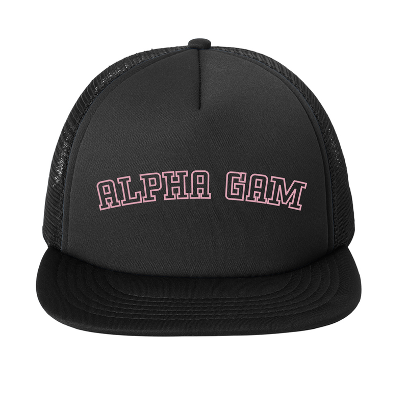 Alpha Gamma Delta Sorority Varsity Basics Foam Trucker Hat