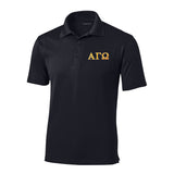 Represent your Alpha Gamma Omega fraternity with this performance-driven embroidered Sport-Tek Micropique Polo. Your distinguished AGO Greek letters are neatly embroidered, offering a sharp and resilient way to display your affiliation