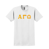 Represent your Alpha Gamma Omega fraternity with distinction and enduring style. This Gildan t-shirt showcases your distinguished AGO Greek letters meticulously sewn on