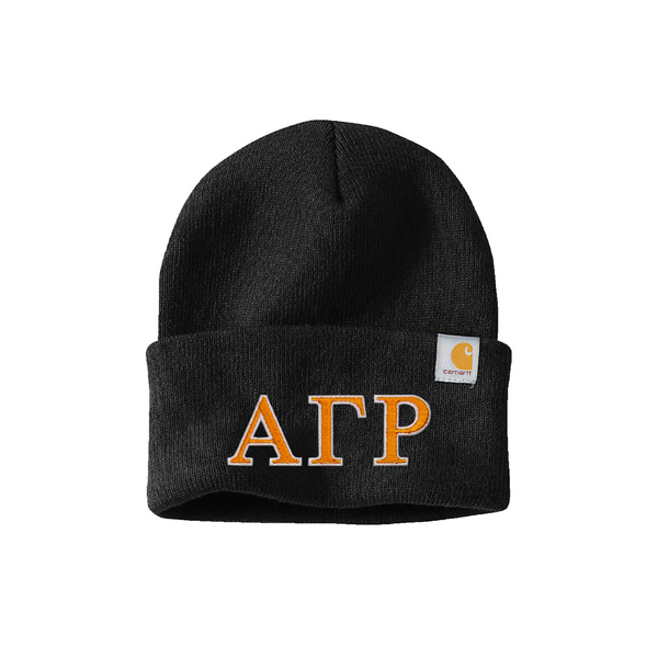 Alpha Gamma Rho Fraternity embroidered Greek letters Carhartt Watch Cap