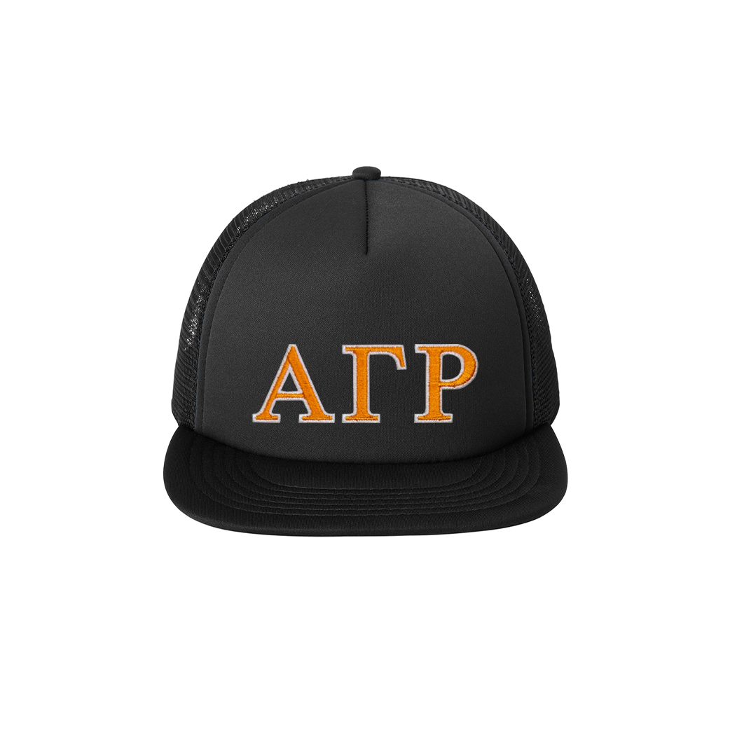 Alpha Gamma Rhp Letters Alpha Gamma Rho Foam Trucker Hat Embroidered Greek Letters – Greek ...
