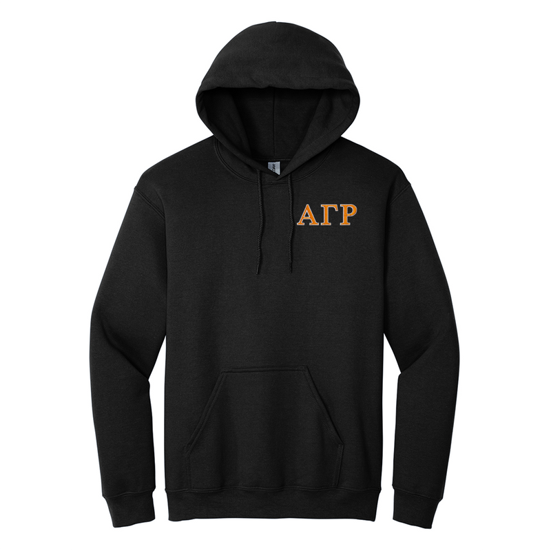 Alpha Gamma Rho Fraternity Embroidered Greek Letters Gildan Hoodie