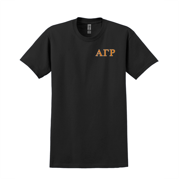 Alpha Gamma Rho Fraternity Embroidered Greek Letter Gildan T-shirt