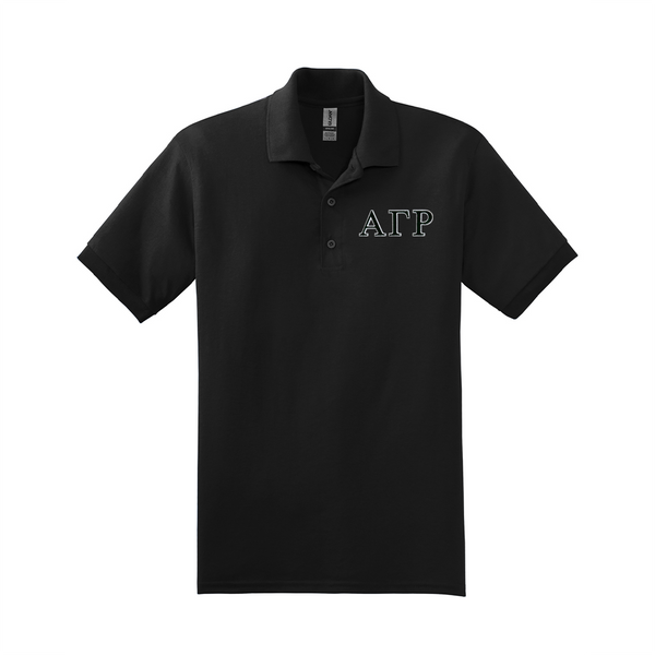 Alpha Gamma Rho Fraternity Embroidered Greek Letter Gildan Polo