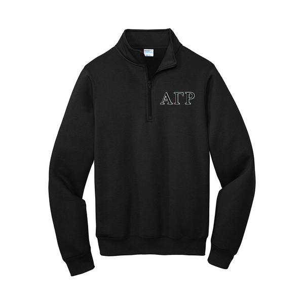 Alpha Gamma Rho Fraternity Port Authority Quarter Zip With Embroidered Greek Letters.&nbsp;