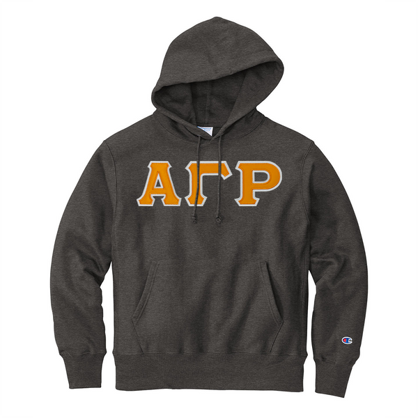 Alpha Gamma Rho Fraternity Champion Reverse Weave Greek Letter Hooded Sweatshirt&nbsp;