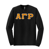 Alpha Gamma Rho Fraternity Sewn on Greek Letter Gildan Long Sleeve T-shirt