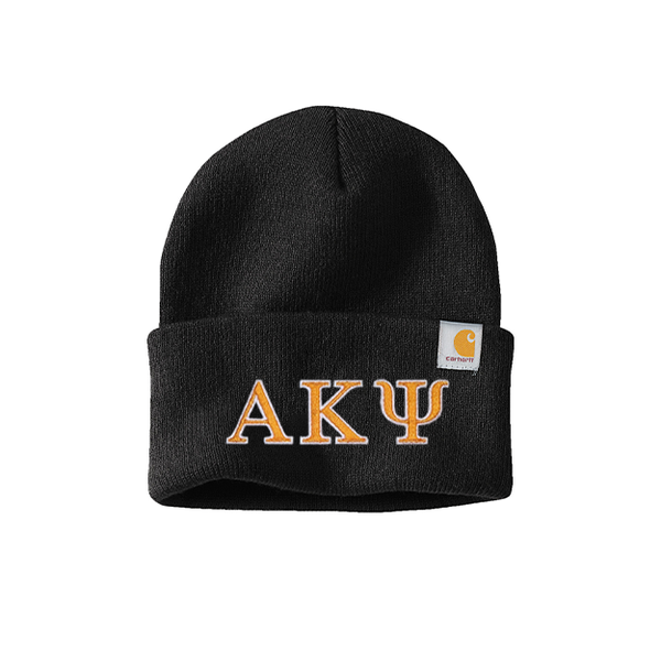 Alpha Kappa Psi Fraternity embroidered Greek letters Carhartt Watch Cap