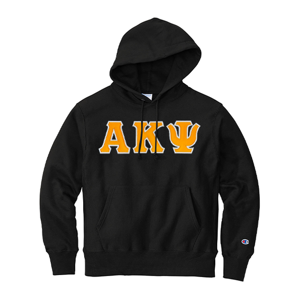 Alpha Kappa Psi Fraternity Champion Reverse Weave Greek Letter Hooded Sweatshirt