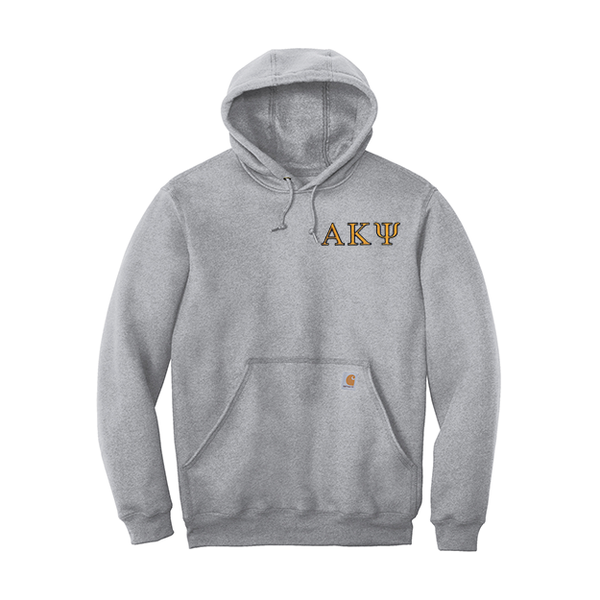 Alpha Kappa Psi Fraternity Carhartt Embroidered Greek Letter Midweight Hooded Sweatshirt