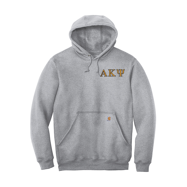 Alpha Kappa Psi Fraternity Carhartt Embroidered Greek Letter Midweight Hooded Sweatshirt