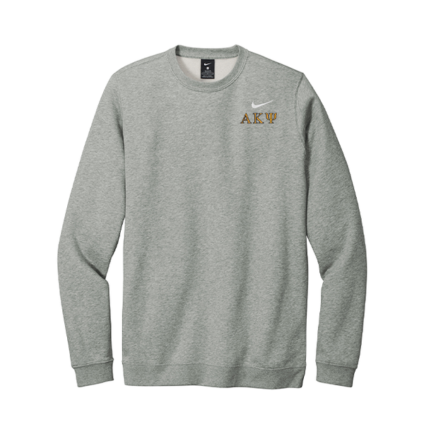 Alpha Kappa Psi Fraternity Nike Embroidered Greek Letter Crewneck Sweatshirt