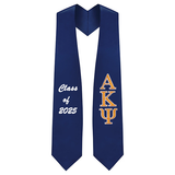 Custom Alpha Kappa Psi Fraternity Embroidered Graduation Stole