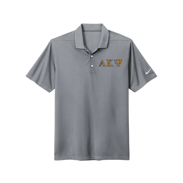 Alpha Kappa Psi Fraternity Greek letter embroidered Nike polo