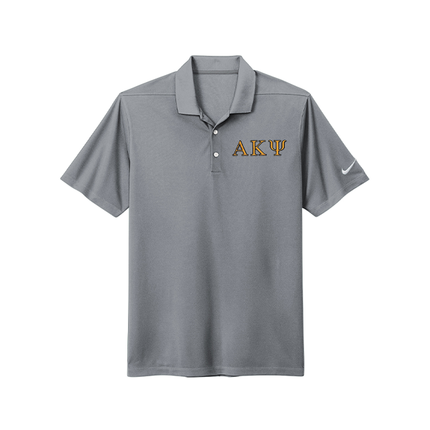 Alpha Kappa Psi Fraternity Greek letter embroidered Nike polo