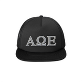 Alpha Omega Epsilon Sorority Foam Trucker Hat Embroidered Greek Letters&nbsp;
