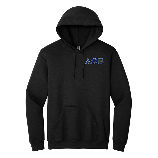 Alpha Omega Epsilon Sorority Embroidered Greek Letters Gildan Hoodie