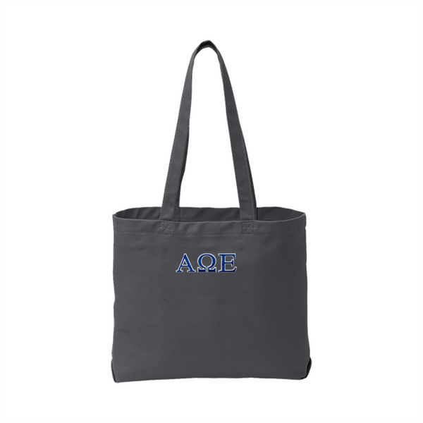 Alpha Omega Epsilon Sorority Beach Wash Tote Bag Embroidered Greek Letters