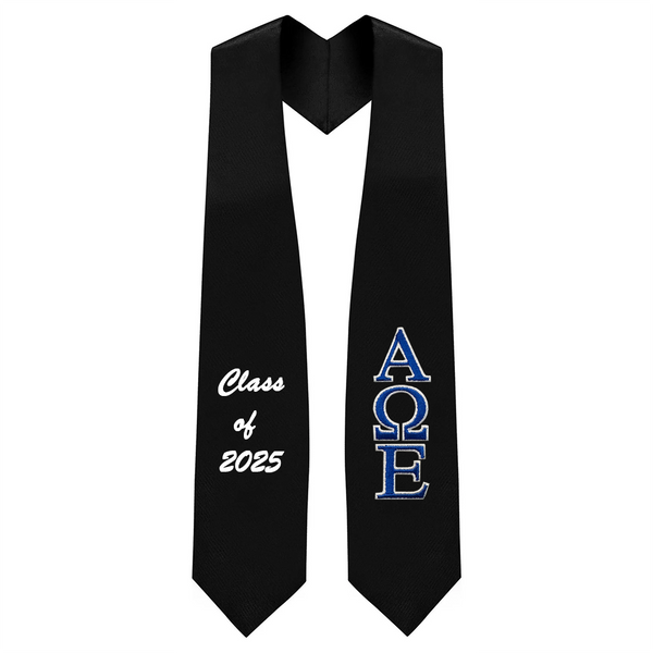 Alpha Omega Epsilon Sorority Embroidered Graduation Stole