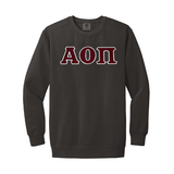 Alpha Omicron Pi Sorority Comfort Colors Greek Letter Crewneck Sweatshirt
