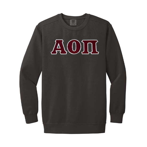 Alpha Omicron Pi Sorority Comfort Colors Greek Letter Crewneck Sweatshirt