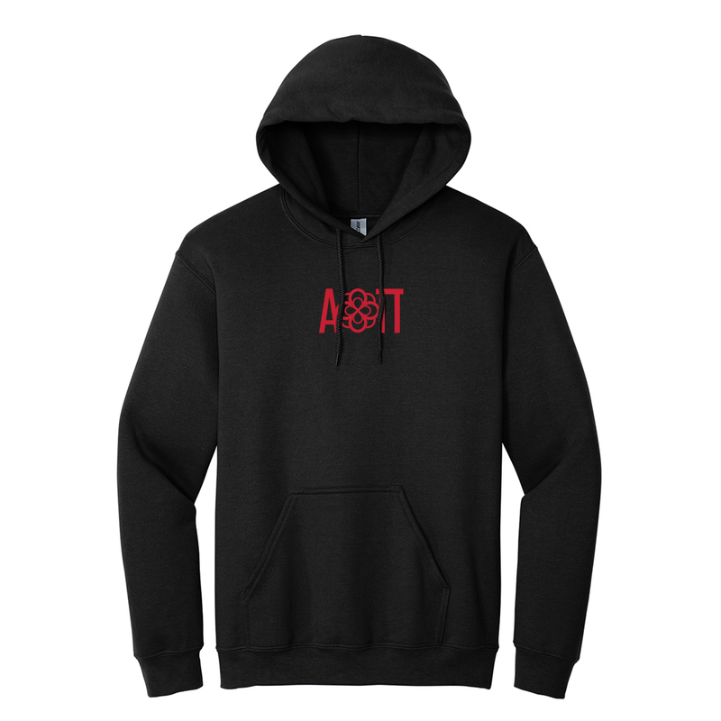 Alpha Omicron Pi Sorority Embroidered Greek Letter Infinity Rose Hoodie. Wear your Alpha Omicron Pi Greek letters + Infinity Rose design with grace in this timeless appeal Gildan hoodie. It features your beautiful ΑΟΠ Greek letter + Infinity Rose design meticulously embroidered in cardinal red on the front chest.