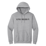 Alpha Omicron Pi Sorority Embroidered Text Hoodie. Wear your ΑΟΠ letters with grace in this Gildan hoodie that features your beautiful Alpha Omicron Pi letters meticulously embroidered across the chest.