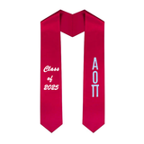 Alpha Omicron Pi Omega Sorority Embroidered Graduation Stole