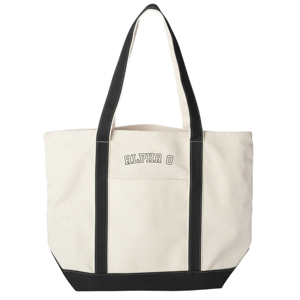 Alpha Omicron Pi Sorority Varsity Basics Tote Bag