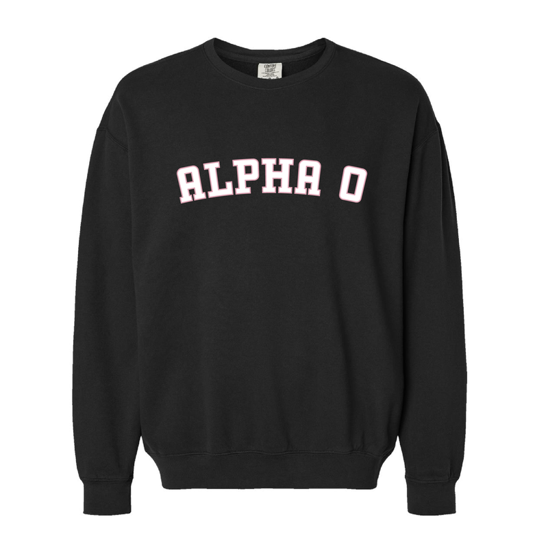Alpha Omicron Pi Sorority Varsity Basics Crewneck Sweatshirt
