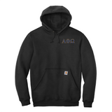 Alpha Phi Omega Fraternity Carhartt Embroidered Greek Letter Midweight Hooded Sweatshirt