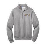 Alpha Phi Omega Fraternity Port Authority Quarter Zip With Embroidered Greek Letters.&nbsp;