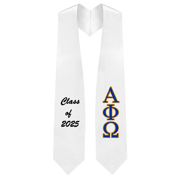 Custom Alpha Phi Omega Fraternity Embroidered Graduation Stole