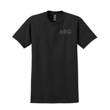 Alpha Phi Omega Fraternity Embroidered Greek Letter Gildan T-shirt