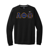 Alpha Phi Omega Fraternity Nike Greek Letter Crewneck Sweatshirt
