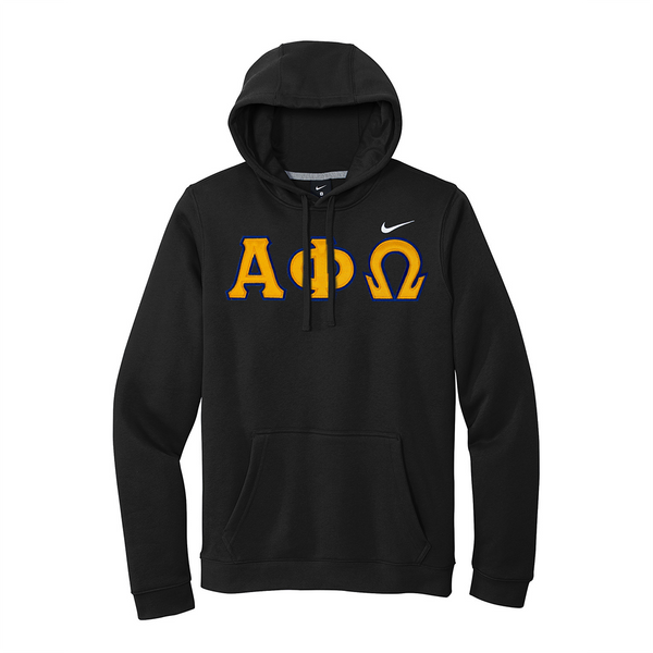 Alpha Phi Omega Fraternity Greek Letter Nike Hooded Sweatshirt