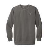 Alpha Phi Sorority Comfort Colors Embroidered Greek Letter Crewneck Sweatshirt