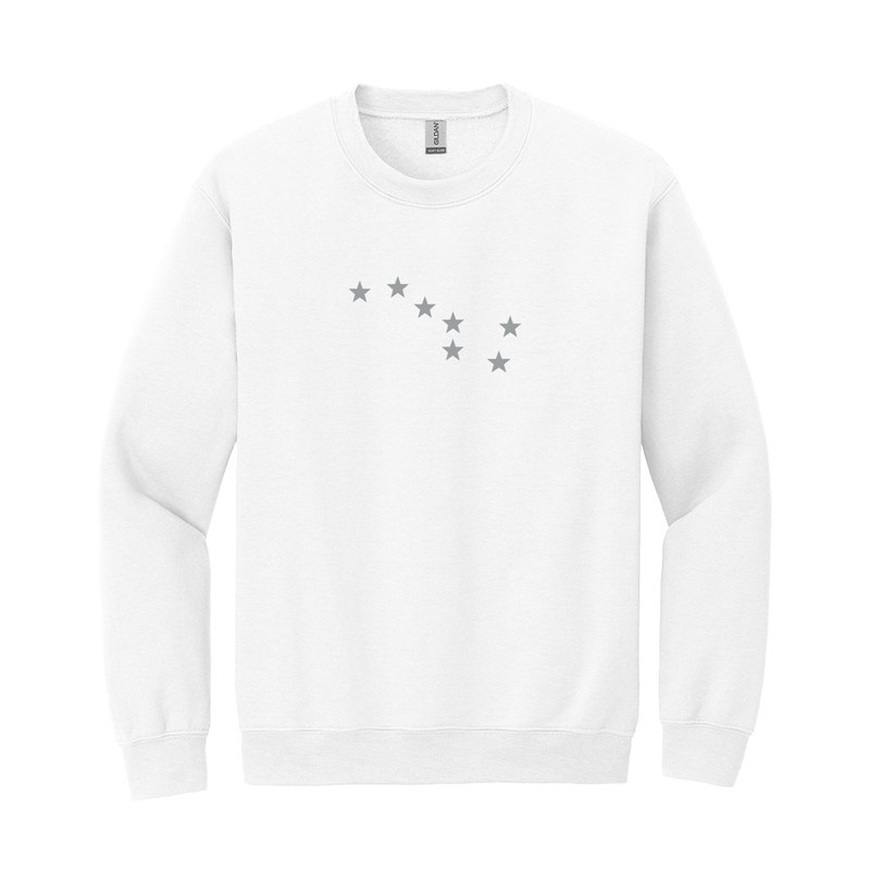 &nbsp;Wear your Alpha Phi Constellation with sincerity and classic warmth in this Gildan crewneck sweatshirt. It features your cherished ΑΦ Constellation prominently embroidered across the chest 