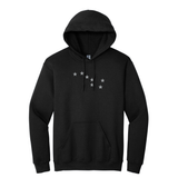Wear your Alpha Phi Constellation with sincerity in this Gildan hoodie. It features your cherished ΑΦ Constellation embroidered across the chest