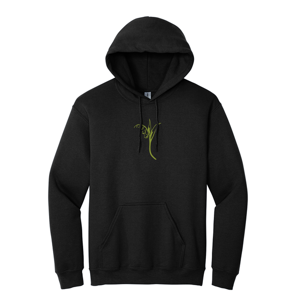 Wear your Alpha Phi Lily of the Valley design with sincerity and classic warmth in this Gildan hoodie. It features your cherished ΑΦ Lily of the Valley design prominently embroidered on the chest 