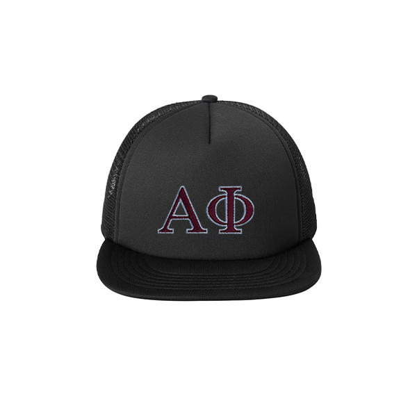 Alpha Phi Sorority Foam Trucker Hat Embroidered Greek Letters