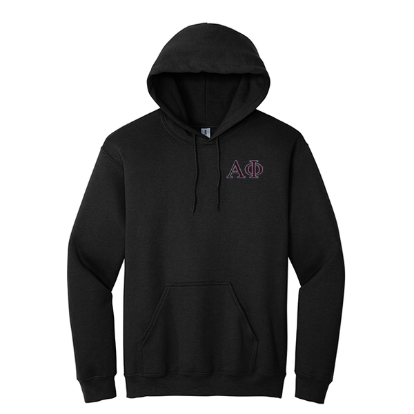 Alpha Phi Sorority Embroidered Greek Letters Gildan Hoodie