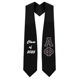 Alpha Phi Sorority Tackle Twill Greek Letter Graduation Stole